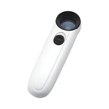 Imagem de Lupa De Mão 40X Com 2 Luzes LED Para Inspeção De Mapas, Selos, Joias E