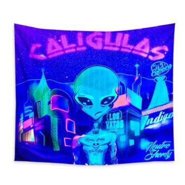 Imagem de Tapeçaria fluorescente Alien Wall Room Aesthetic 150x150cm - yiweisai