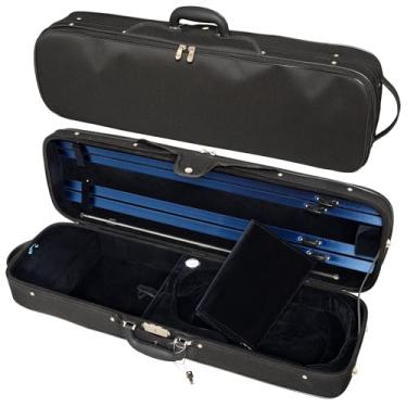 Imagem de MI&VI Vivace Series Capa de violino híbrido de madeira dura — Capa oblonga leve para violinos 4/4 de tamanho completo, NW-7015