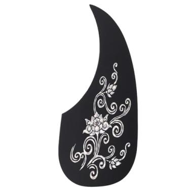 Imagem de Cryfokt Placa Protetora Adesiva de Pickguard para Guitarra Acústica, Decorativa para Guitarristas, Material de Pvc (Padrão Prateado)