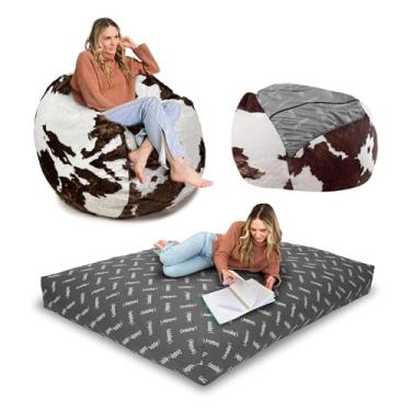 Imagem de CordaRoy's Bolsa de feijão conversível Queen - pele sintética