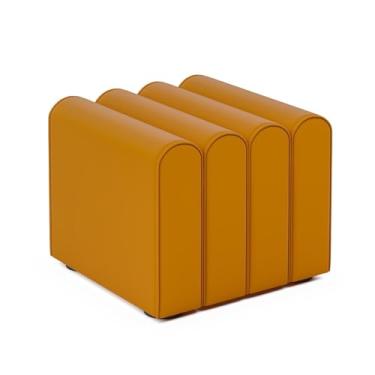 Imagem de Armários para sapatos com prateleiras para sapatos Banco de sapatos para porta casa, moderno, sala verificação, banco quadrado, cabeceira, loja roupas, sofá, entrada(Orange)