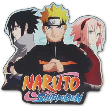 Imagem de Open Road Brands Naruto Shippuden Decoração de parede de madeira - Arte de parede anime com Naruto, Sakura e Sasuke