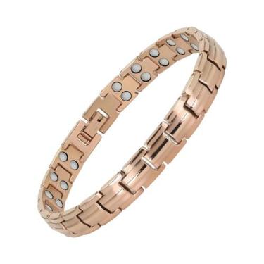 Imagem de Pulseira Magnética De Aço Titânio Para Mulheres E Homens Com Ímãs De N