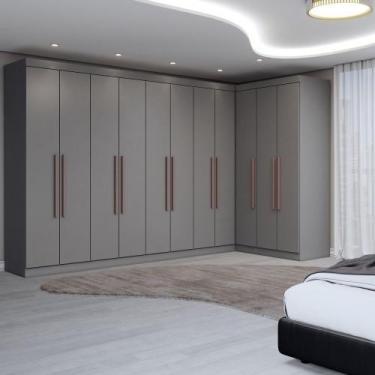 Imagem de Guarda-Roupa Casal Modulado Odisseia 11 Portas 4 Gavetas Onix - Panora