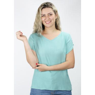 Imagem de Blusa Viscose Pau a Pique Básica Azul