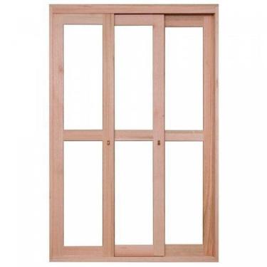 Imagem de Porta de Madeira Balção de Correr 213x200cm com Batente 14cm Ewk 420 R