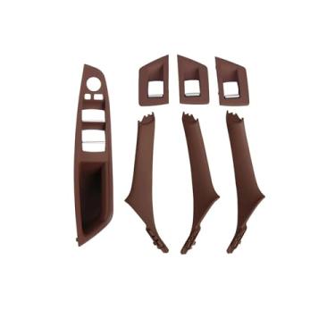 Imagem de 1 conjunto/7 peças lhd rhd lado do passageiro porta interior do carro puxar maçaneta capa guarnição Compatível com bmw série 5 f10 f18 523 525 528(LHD Red)