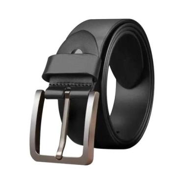 Imagem de Cinto De Couro PU Luxuoso Masculino Com Fivela De Liga Ajustável Para 