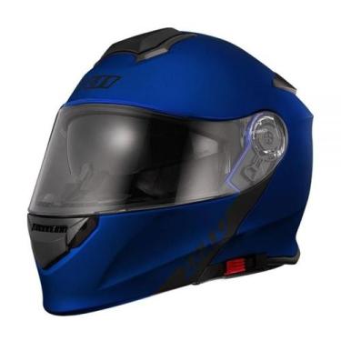 Imagem de Capacete X11 Turner Solides Moto Escamoteável Retrátil Solar, 62, Azul