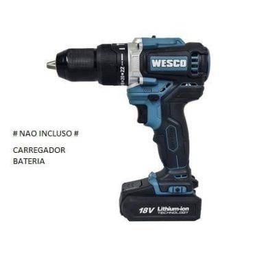 Imagem de Furadeira parafusadeira de impacto 1/2 13mm sem bateria 18v wesco ws24