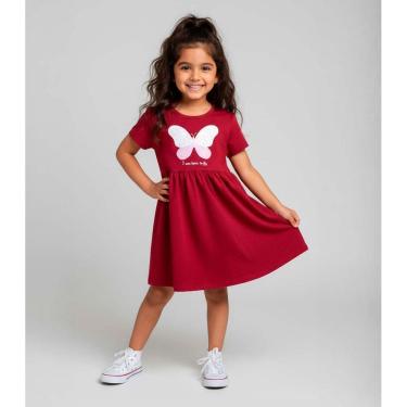 Imagem de Vestido Infantil em Molecotton Select Vermelho