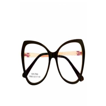 Imagem de Armação Óculos de Grau Feminina Quadrada Lana Preta-Feminino