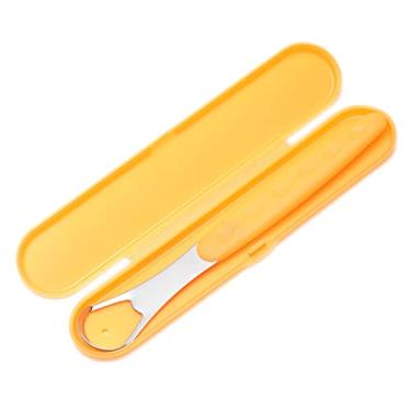 Imagem de Tingpai spador de língua de aço inoxidável dupla face formato curvo limpador de língua pa adultos crianças melho r a condição o l reduzir o mau hálito