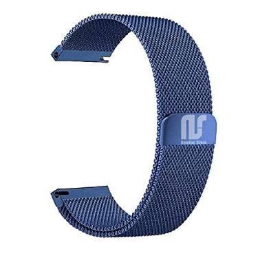 Imagem de Pulseiras NSmart compatíveis com Amazfit GTR 47MM / GTR 2 / GTR 2e / GTR 3 / GTR 4 (Aço azul)