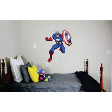 Imagem de Adesivo De Parede Decorativo Capitão América tamanho 50x60cm