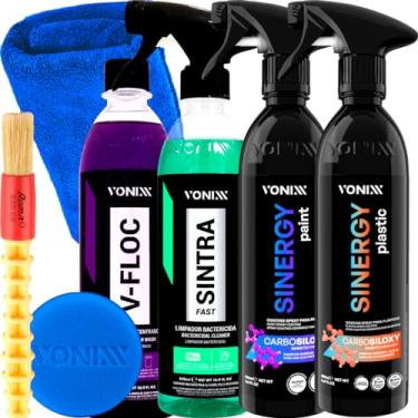Imagem de Kit Limpeza Externa vitrificação de plasticos Sinergy Plastic Coating Para Plástico Sinergy Paint Coating para Pintura Vonixx