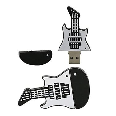 Imagem de 16 GB Forma guitarra unidade flash USB disco flash USB disco USB unidade de memória USB unidade memória USB unidade disco U disco PenDrive memória externa memória flash memória USB (branco)