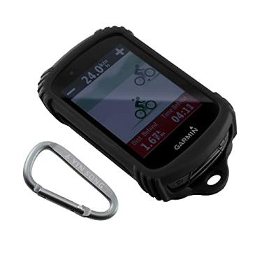 Imagem de YIN SONG (Pacote com 3) Capa protetora compatível com Garmin Edge 530 TPU (preto + azul + limão + mosquetão)