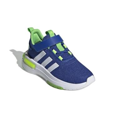 Imagem de adidas Tênis infantil Racer TR23, Team Royal Blue/Branco/Limão lúcido, 12 Little Kid