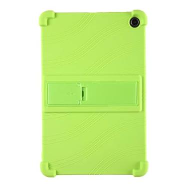 Imagem de Waillynice Capa infantil de silicone macio à prova de choque para Amazon Fire Max 11 capa para tablet PC de 11 polegadas com suporte para Fire Max 11 polegadas 2023 (verde, para Fire Max 11 2023)