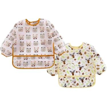 Imagem de Babador manga longa BLW Kit 2Unds - Alce e Urso