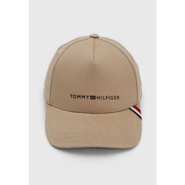 Imagem de Boné Tommy Hilfiger Aba Curva Logo Bege Tommy Hilfiger ABAM0AM07347 masculino