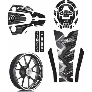 Imagem de Kit Adesivo Protetor  E Friso Yamaha Fazer Fz25 M3 - Resitank