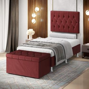 Imagem de Kit Painel Centaurus 100 e Calçadeira Sagitarius Veludo Aradecor, Bord