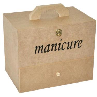Imagem de Caixa Maleta Para Esmalte Com 120 Divisórias Em Mdf Cru - DZX Distribu