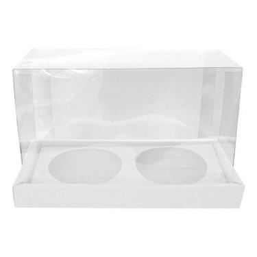 Imagem de Caixa Panetone Duplo 100g Branco 9x16,5x12cm - 05 Unidades - ASSK