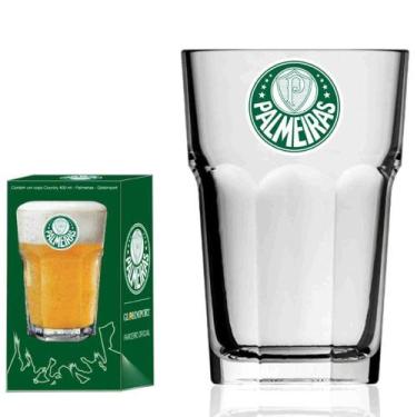 Imagem de Copo de Cerveja Palmeiras Personalizado Vidro 400ml - Globimport