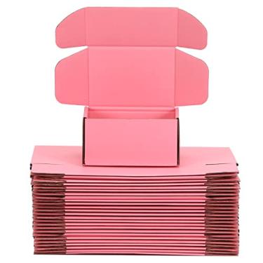 Imagem de Yidomto Pequenas Caixas de Remessa Rosa para Pequenas Empresas, Pacote com 25 Caixas de Correio, 7X5X2", Caixas de Correio de Papelão Ondulado para Embrulhar Embalagens de Remessa