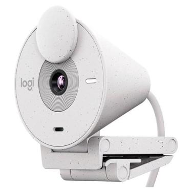 Imagem de Webcam Logitech Brio 300 - Rosa/Branco, branco