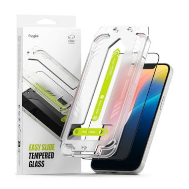 Imagem de Ringke Fácil de deslizar [super fácil de instalar] Protetor de tela compatível com iPhone 16e, vidro temperado de dureza 9H compatível com capa com ferramenta de instalação simples - pacote com 2