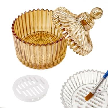 Imagem de Prato de monômero Dappen para monômero, copo grande para unhas, monômero, copo de vidro líquido para pincéis de unhas em pó líquido acrílico para removedor de esmalte de gel de glitter para salão de