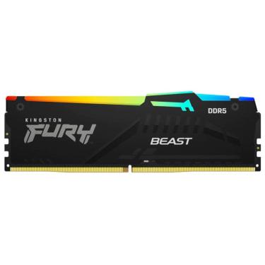 Imagem de Memória Kingston Fury Beast 16GB 5200MHz DDR5 RGB CL40 Preto - KF552C40BBA-16