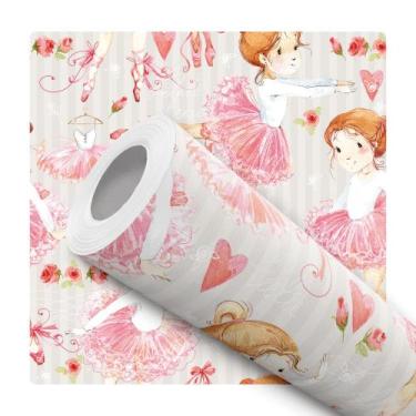 Imagem de Papel De Parede Vinílico Menina Paris Rosa Teen Quarto             - D