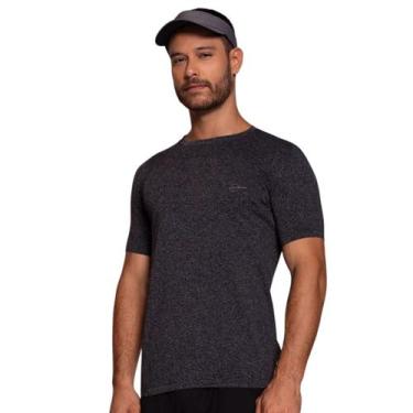 Imagem de Camiseta Selene Sem Costura DryFit Masculina Academia Básica Fitness -