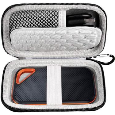 Imagem de Capa rígida compatível com SSD externo portátil SanDisk Extreme PRO 500GB 1TB 2TB 4TB. Suporte de viagem para unidade de estado sólido Crucial X8 (apenas caixa)