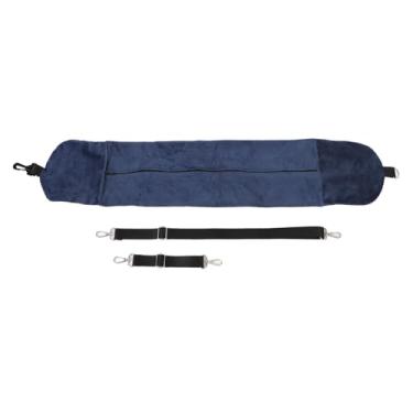 Imagem de CAPA DE TRAVESSEIRO DE VIAGEM COMPLETÁVEL EM FORMA DE U COM ALÇA AJUSTÁVEL DE PELÚCIA MACIA PARA PESCOÇO - IDEAL PARA VIAGENS LONGAS (Azul)