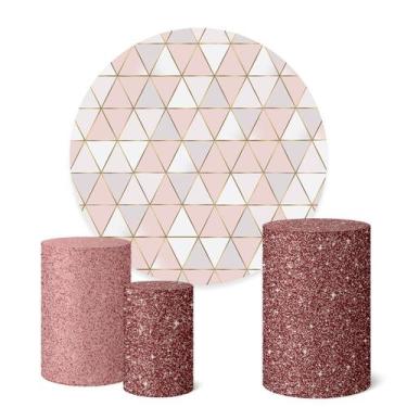 Imagem de Trio Capas Cilindro + Painel Redondo 1,50m Textura - Fadrix, K1TEX014