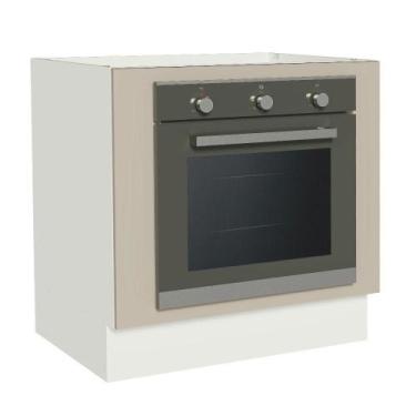 Imagem de Balcão Forno Embutir 80x60cm Sem Tampo Branco/crema - MADESA