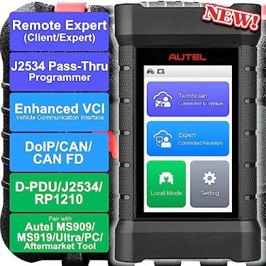 Imagem de Autel Programador de passagem XLink J2534, ferramenta de diagnóstico remoto para carro, VCI aprimorado, suporta DoIP/CAN/CAN FD/D-PDU/J2534/RP1210, funciona com PC/Autel MS909 MS919 Ultra/Smart Phone