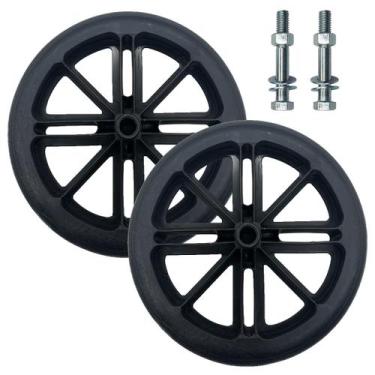 Imagem de Rodinhas Aro 6 Preta Para Cadeira De Banho e Rodas 2 UN Pronta Entrega