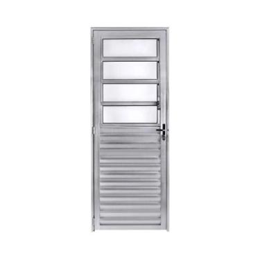 Imagem de Porta Basculante 210x70 L/Esq. - Alumínio Brilhante  - Linha 25