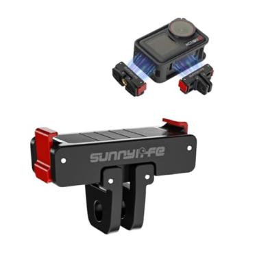 Imagem de YUULNMOP Adaptador de montagem magnética para DJI Action 5 Pro/Action 4/Action 3/Action 2, adaptador de base de extensão de liberação rápida para acessórios DJI OSMO Action 5 pro