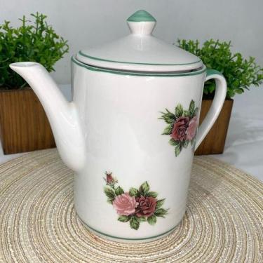 Imagem de BULE DE PORCELANA BRNCA DECORADA 1500ml CAFÉ /CHÁ - AMA Arts