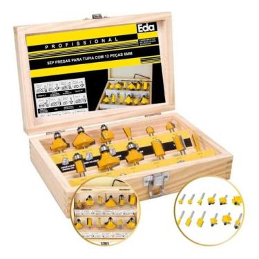 Imagem de Fresas para tupia jogo c/12pcs de 6mm - EDA