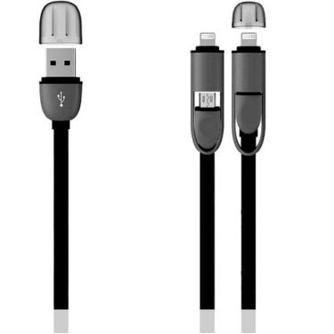 Imagem de Cabo  2em1 USB X Micro USBV8 e lightning) C/ 1.2M PRT MBTECH